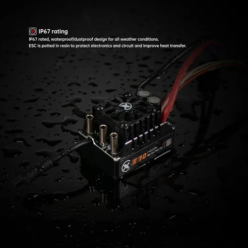 Vista 7 de XC E10 Sensored ESC sin escobillas para 1/10 RC Car,2-4S 140A Programación de aplicaciones Bluetooth, 6.0V/7.4V/8.4V BEC, Turbo Timing, protección