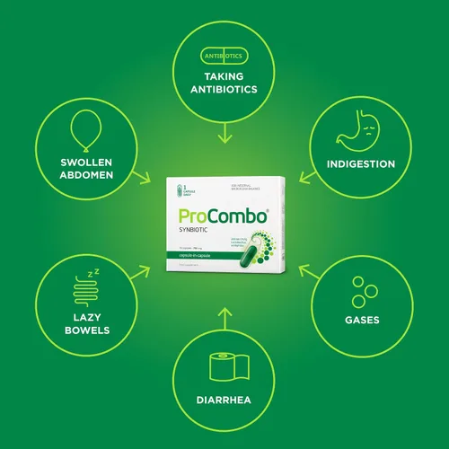 Vista 5 de ProCombo - El simbiótico inteligente con entrega dirigida de las buenas bacterias. Fórmula de cápsula doble y líquido para resultados rápidos. 1