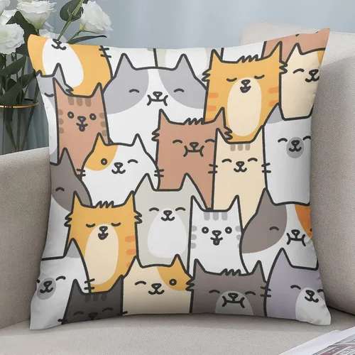 Vista 7 de Fundas de almohada de poliéster, fundas de almohada cuadradas decorativas de moda para sofá, cama, sofá de sala de estar, granja, 18 x 18 pulgadas