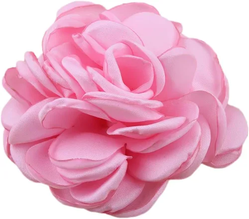 Vista 11 de Huralona 10 flores de cinta de satén para manualidades, lazo, boda, diciembre, vintage, flores de tela, rosas artificiales para tocado, apliques