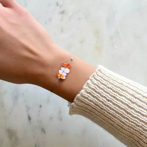 Vista 4 de MJartoria Gargantilla y pulsera de piedra natural con signo del zodiaco para mujer, collar de cristales, pulsera de horóscopo, cristales de piedras