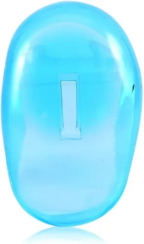 Vista 9 de 2 protectores de orejas azules para tinte para el cabello, orejeras de plástico antimanchas del tinte, protector reutilizable para las orejas