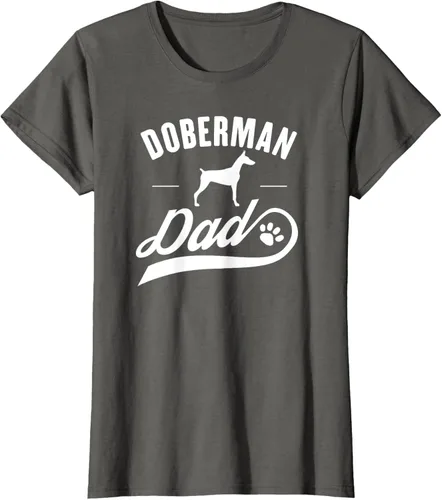 Vista 8 de Doberman Dad - Camiseta para amante del dueño del perro, Negro, S