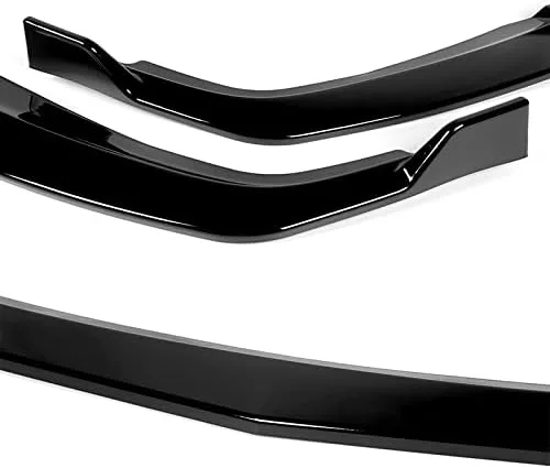 Vista 6 de Kit de 3 bordes de parachoques delantero compatibles con Honda Accord Coupe 2013-2015, alerón de protección divisor estilo STP, difusor de aire