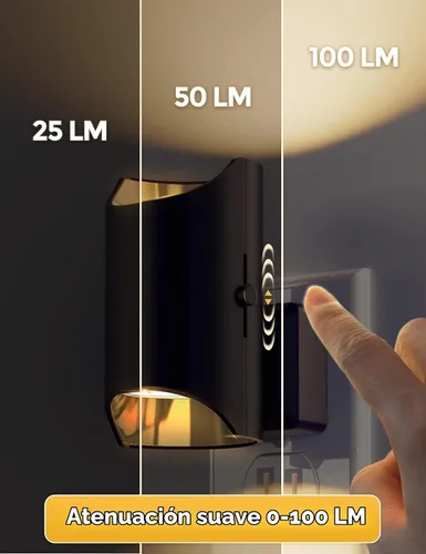Vista 3 de L LOHAS LED - Luz nocturna LED, luces nocturnas atenuables enchufables a la pared, sensor del atardecer al amanecer, blanco suave 3000K, 0-100LM