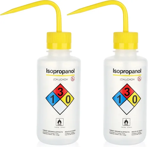 Vista 13 de 2pcs de botellas de lavado de seguridad, vol.16.9 fl oz 17oz, botella de lavado de acetona, material de LDPE, LVM004