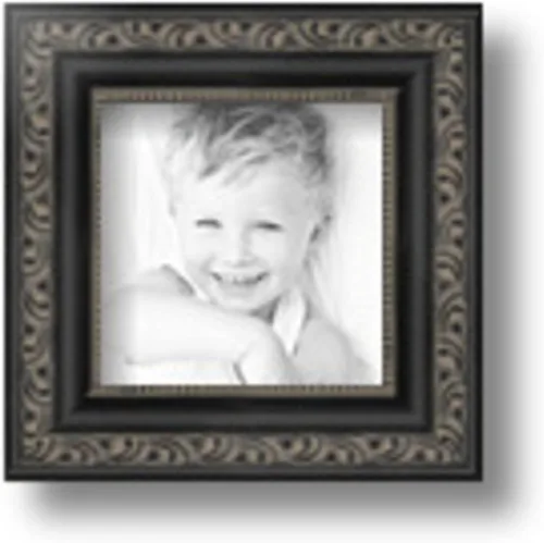 Vista 8 de ArtToFrames Marco de fotos negro de 4 x 4 pulgadas, este marco de póster personalizado de 1.25 pulgadas es de color negro antiguo, viene con vidrio