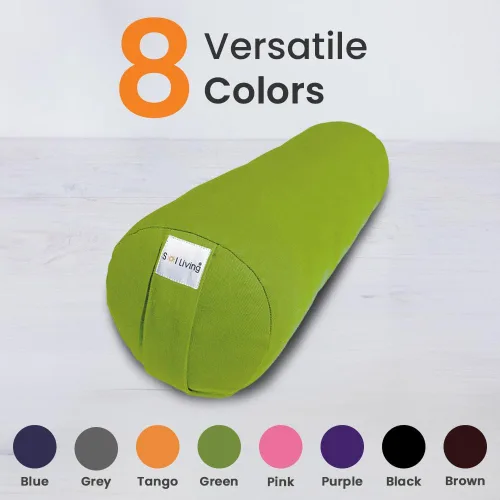 Vista 113 de Sol Living Almohada de yoga rectangular para meditación, accesorios de meditación de algodón, almohada de meditación restaurativa de yoga, almohada