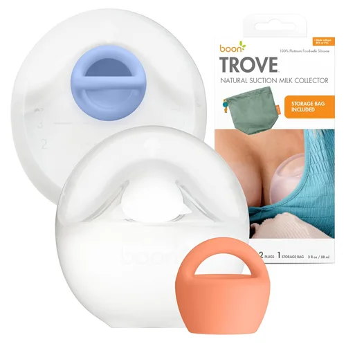 Vista 10 de Boon Trove Extractor de leche manual de silicona – Colector de leche pasivo – Extractor de leche manos libres para lactancia – Esenciales