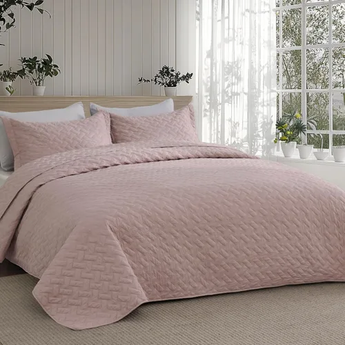 Vista 31 de Bedsure Quilts Twin Size - Lightweight Bedspreads Twin Size with Basket Weave Pattern, Soft Quilt Bedding Set, Grey Comforter Set Coverlet for All