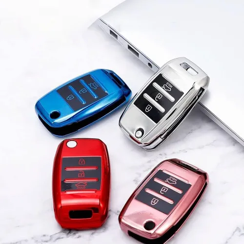 Vista 3 de TPU Car Key Case Cover Protection Fob, for KIA Rio 3 K2 K3 K4 K5 Sportege 4 Picanto Optima Soul Ceed Sorento Forte Stinger Cerato