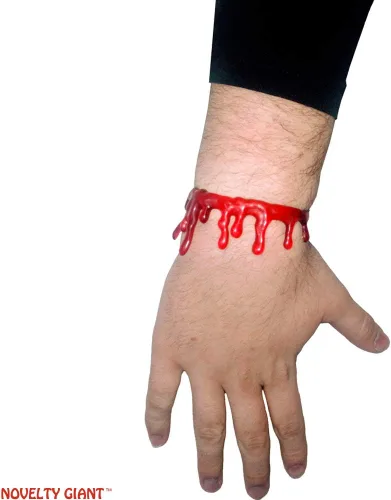 Vista 5 de Pulsera de fiesta de Halloween goteando sangre para disfraz de vampiro
