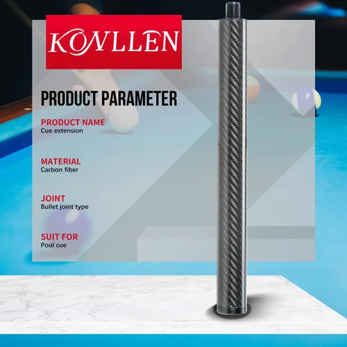 Vista 4 de KONLLEN Pool Cue Extension, Carbon Fiber Billiard Extension with 3 Rear-End Adapters, Bullet-Style Threaded Connection, Available in 2" 3" 4" 6" 8