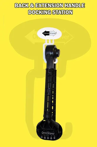 Vista 9 de OmniShaver Mango extensor, afeitadora de cuerpo completo para hombres y mujeres con soporte de extensión de 20 pulgadas, ajustable y plegable Negro