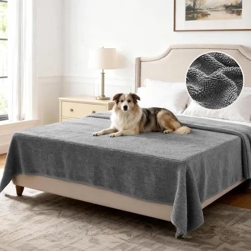 Vista 10 de H.VERSAILTEX Funda Antideslizante para Sofá de Mascotas Protector de Cama de Perro de Chenilla Funda de Sofá Gruesa y Suave Apta para Mascotas