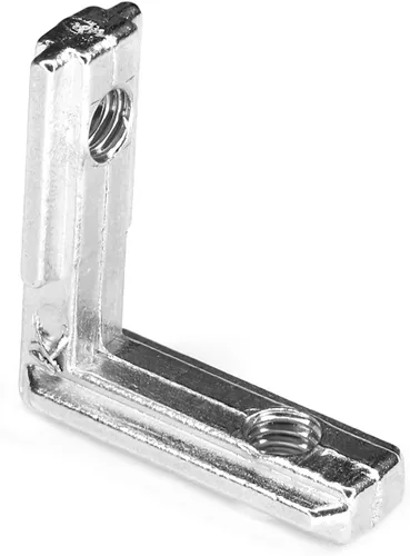 Vista 6 de 20 piezas de soporte L, perfil de aluminio estándar europeo Serie 2020 Ranura T 0.236 in Junta de soporte interior con tornillos, conector