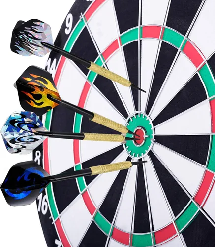 Vista 6 de Accmor 12 piezas de dardos con punta de plástico, juego de dardos de punta suave, dardo de punta de plástico de 14g, se adjunta extra 36 puntas