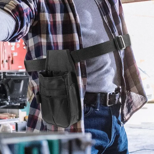 Vista 2 de OSALADI Bolsa de electricista Bolsa de herramientas profesional para mantenimiento, pequeña y versátil, fácil de transportar