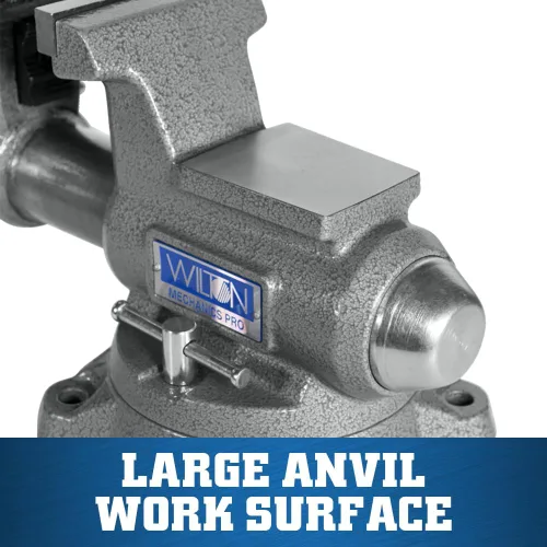 Vista 4 de Wilton Mechanics Pro Bench Vise, ancho de mandíbula de 4-1/2", abertura de mandíbula de 4", garganta de 3-1/2" (Modelo 845M)