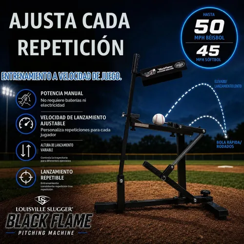 Vista 7 de Máquina de lanzamiento Louisville Slugger Black Flame