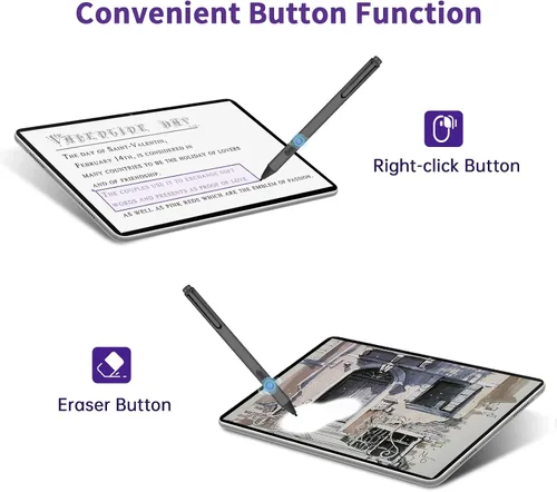 Vista 5 de Uogic Bolígrafo para Microsoft Surface, 4096 Lápiz óptico de rechazo de palma con sensibilidad a la presión, para Surface Pro