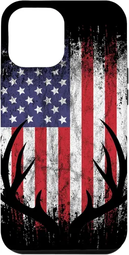 Vista 26 de Deer Hunting American Flag Whitetail Buck Antlers Case for iPhone 17