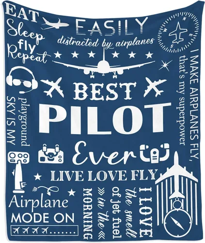 Vista 10 de Regalos de asistente de vuelo Mubpean, manta para asistentes de vuelo de 60"x50", accesorios esenciales, regalos de cumpleaños para azafata, regalos