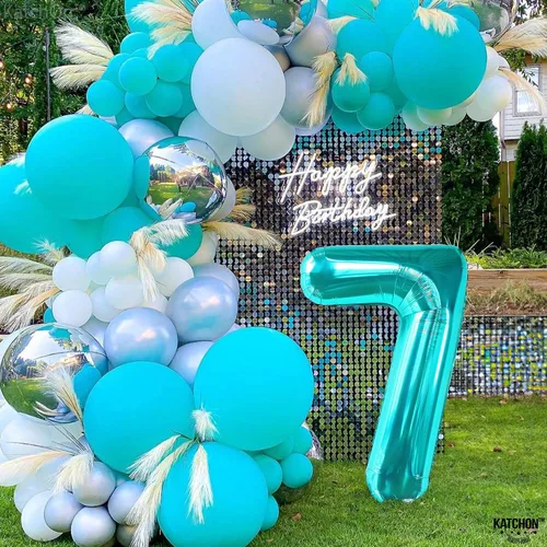 Vista 45 de KatchOn Globo negro del número 1 de 40 pulgadas, globo de feliz cumpleaños Large Mylar Number One Balloon for 1st Birthday Decorations, Foil