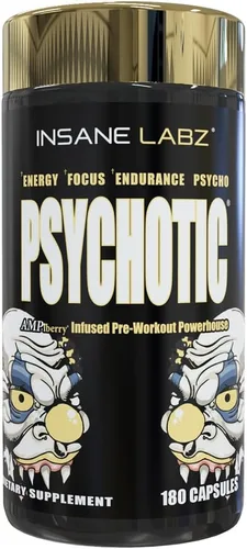 Vista 15 de Insane Labz Psychotic Gold, polvo de preentrenamiento altamente estimulante, concentración y energía de extrema duración, bombeo muscular