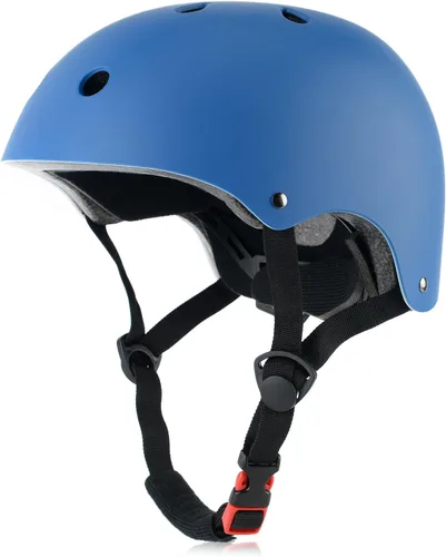 Vista 8 de Casco de bicicleta para niños, ajustable y para múltiples deportes, desde niños pequeños hasta jóvenes, 3 tallas Negro