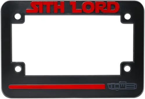 Vista 6 de Sith Lord - Marco elevado 3D para matrícula 1 paquete de cubierta para placa de automóvil Soporte universal para placa de automóvil negro de EE.