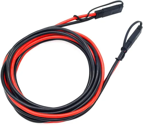 Vista 2 de Cable de extensión SAE de 10 pies 10 AWG SAE a SAE de desconexión rápida, cable de extensión de panel solar con adaptador de polaridad SAE inversa