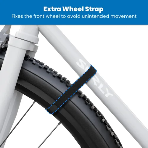 Vista 6 de Mount-It! Soporte de pared para bicicleta con estante y ganchos, soporte horizontal para interiores para garaje, hogar, ahorro de espacio, colgador