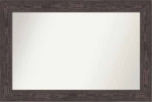 Vista 174 de Amanti Art Espejo personalizado, espejo de baño negro puente, espejo de pared o espejo de tocador de baño sobre el fregadero (26 x 26 pulgadas)
