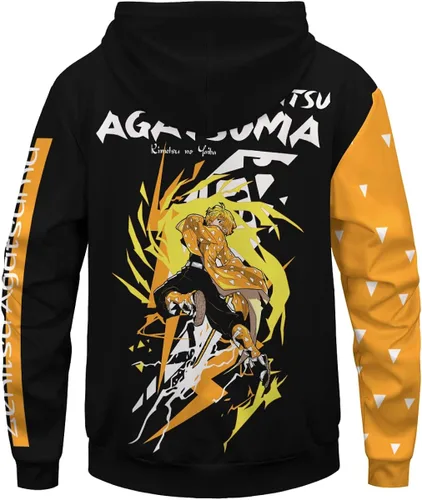 Vista 5 de TIMMOR MAGIC Sudadera con capucha de anime Slayer para hombre y mujer sudadera con capucha impresa en 3D