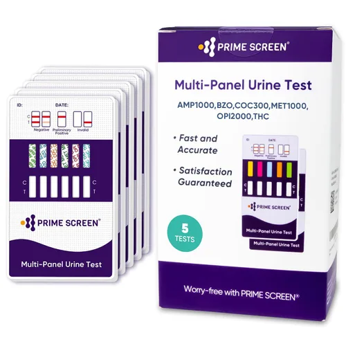 Vista 8 de Prime Screen Kit de prueba de drogas en orina de 6 paneles (THC-marihuana, BZO-Benzos, MET-Meth, OPI, AMP, COC), WDOA-264 (2)