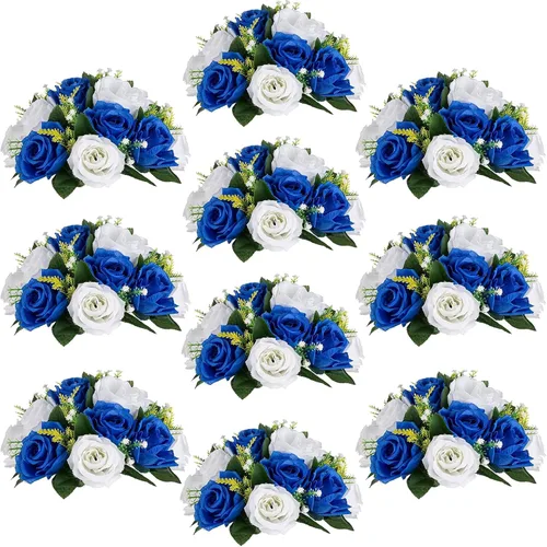 Vista 32 de Centros de mesa de flores para mesas de boda: decoraciones de mesa de Halloween, bolas de flores negras, centros de mesa para compromiso, ceremonia