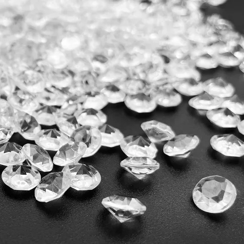Vista 4 de Diamante falso, 1700 piezas de diamantes acrílicos transparentes de 0.394 pulgadas, gemas de cristal para rellenos de jarrón, dispersión de mesa