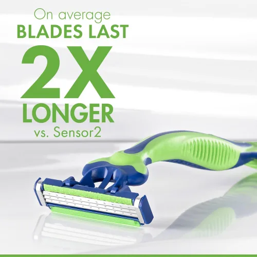Vista 2 de Gillette Sensor3 Sensitive - Maquinilla de afeitar desechable para hombre, 4 maquinillas de afeitar