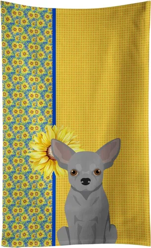 Vista 49 de Caroline's Treasures WDK5313KTWL - Toalla de cocina con diseño de girasoles de verano, color negro y tostado, Airedale Terrier, toalla de mano