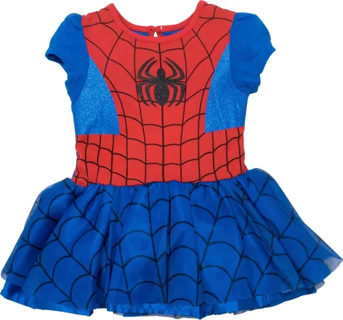 Vista 2 de Marvel Avengers Captain America Spider-Man Girls Cosplay Dress Leggings and Headband Newborn to Toddler