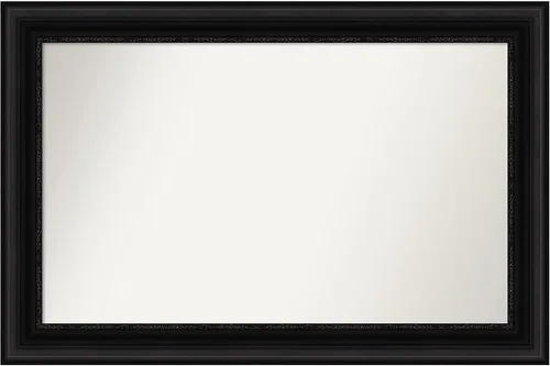 Vista 541 de Amanti Art Espejo personalizado, espejo de baño negro puente, espejo de pared o espejo de tocador de baño sobre el fregadero (26 x 26 pulgadas)