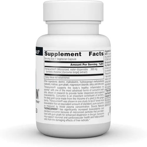 Vista 2 de SOURCE NATURALS Theracurmin - Cápsula vegetal de 300 mg, 30