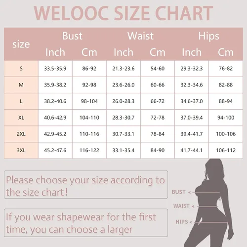 Vista 5 de welooc Fajas Colombianas - Fajas moldeadoras para mujer, control de abdomen, ropa de compresión para entrenamiento de cintura, faja completa