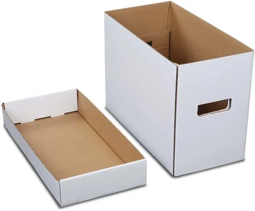 Vista 11 de G-PLUS Caja de almacenamiento para cómics de cómics con capacidad para 150-175 cómics, plegable y apilable, caja corta a prueba de humedad, cartón