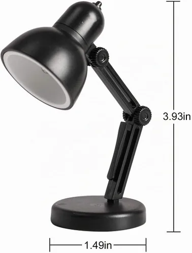 Vista 3 de Juego de 2 mini lámparas de mesa LED plegables para lectura nocturna, color negro Protección para los ojos, para el hogar, habitación