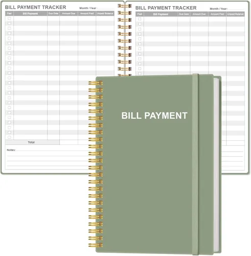 Vista 20 de Cuaderno de seguimiento de pagos de facturas, organizador mensual de facturas y planificador para presupuestos personales financieros, organizador
