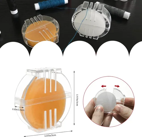 Vista 4 de Acondicionador de hilo de cera de abejas de 3 piezas, acondicionador de cera de hilo para coser