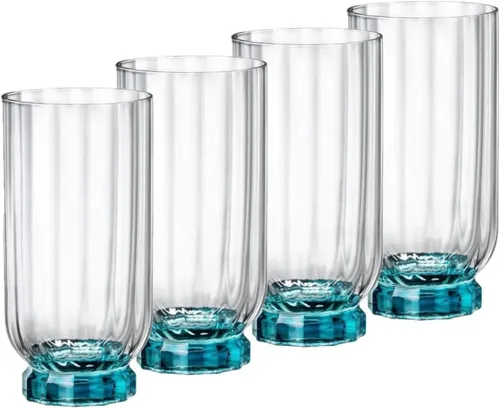 Vista 6 de Bormioli Rocco Florian - Vasos de cóctel Highball and Long Island, 14.5 onzas, transparentes, juego de 4