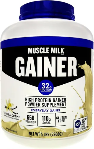 Vista 10 de Muscle Milk Gainer Proteína en Polvo, Chocolate, 32g Proteína, 5 Libras